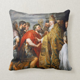 St Ambrose und Kaiser Theodosius Paul Rubens Kissen