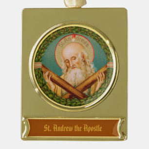 St. Andreas der Apostel (JMAS 02) Banner-Ornament Gold