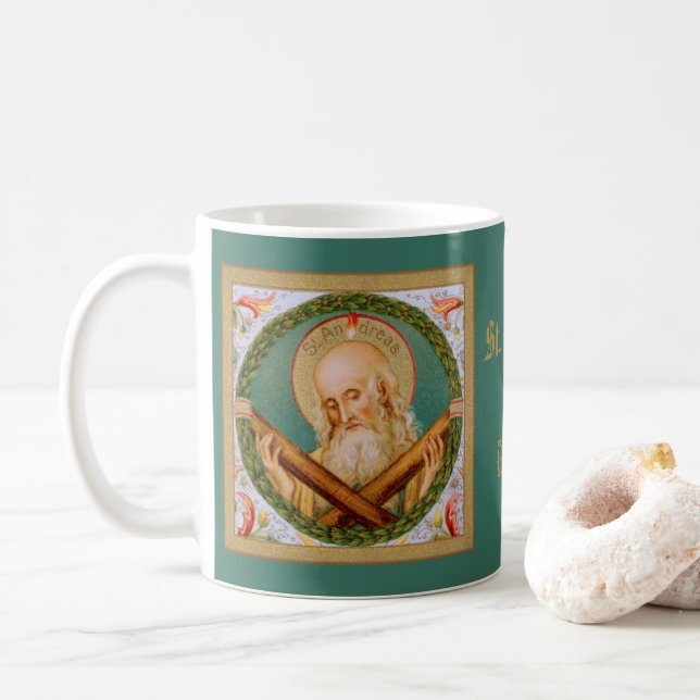 St. Andreas der Apostel (JMAS 02) Kaffeetasse (Mit Donut)
