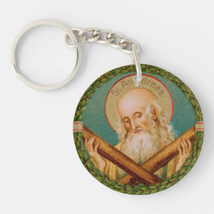 St. Andreas der Apostel (JMAS 02) Runde Acryl Schlüsselanhänger