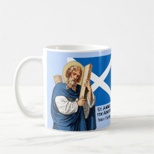St. Andreas, der Apostel und die Flagge Schottland Kaffeetasse