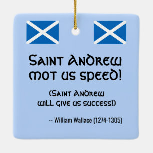St. Andreas der Apostel und die Flagge Schottlands Keramikornament