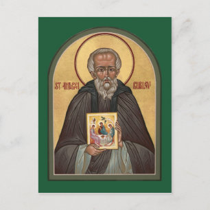 St. Andrei Rublev Prayer Card Postkarte