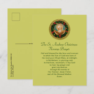 St. Andrew Christmas Novena Gebet Postkarte