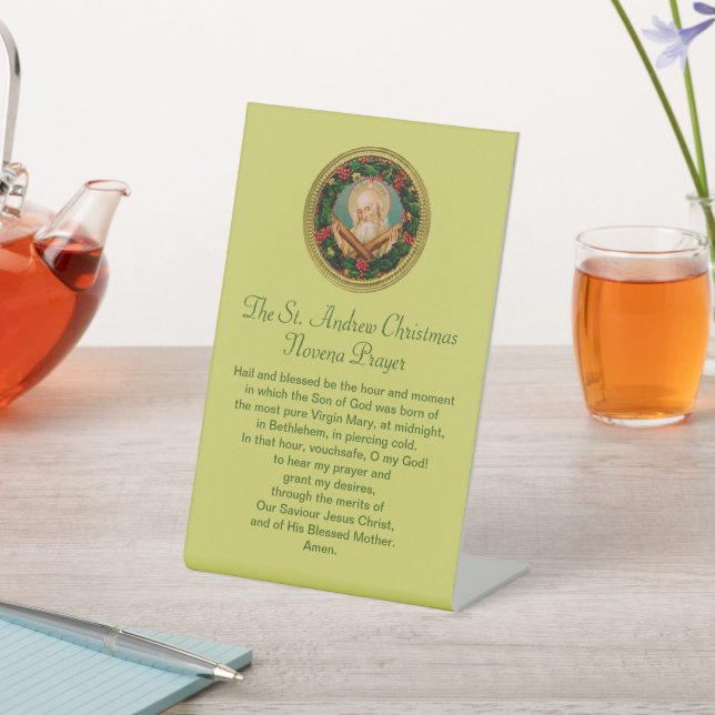 St. Andrew Christmas Novena Gebet Sockelschild (In SItu)