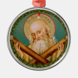 St. Andrew der Apostel (JMAS 02) Runde Ornament Aus Metall