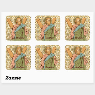 St. Andrew der Apostel (RLS 01) Quadratischer Aufkleber