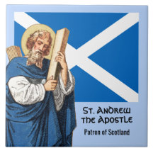 St. Andrew der Apostel und die Flagge Schottlands