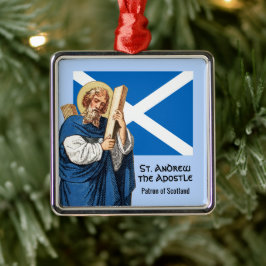 St. Andrew der Apostel und die Flagge Schottlands Ornament Aus Metall