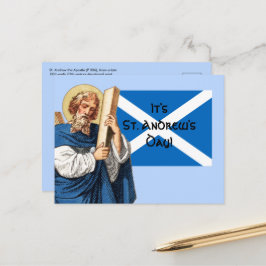 St. Andrew der Apostel und die Flagge Schottlands Postkarte