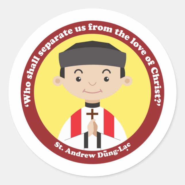 St. Andrew Dung Lac Runder Aufkleber (Vorderseite)
