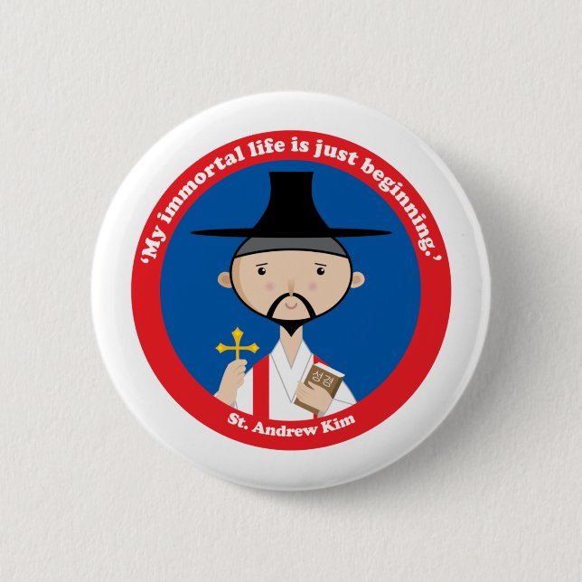 St. Andrew Kim Button (Vorderseite)