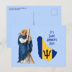 St. Andrew mit Flag-Karte des Barbados Fest Day Postkarte