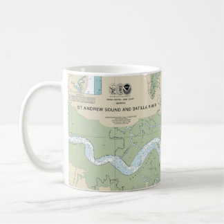 St Andrew Sound and Satilla River Nautical Chart Kaffeetasse