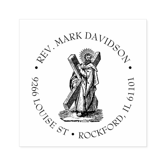 St. Andrew überqueren, katholisch der Apostel Gummistempel (Prägung)