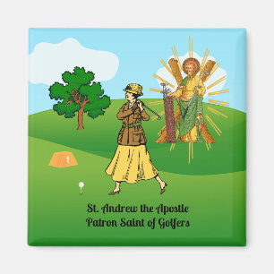 St. Andrew und Golferin der gehobenen Klasse Magnet