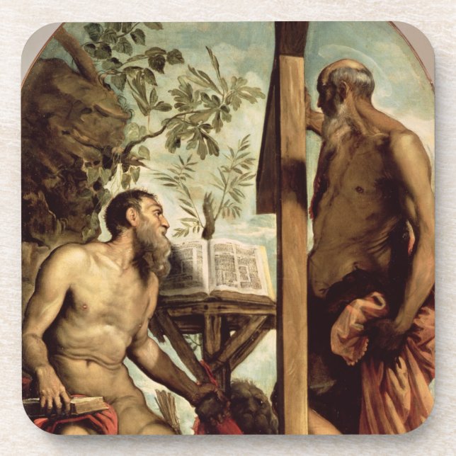 St Andrew und St Jerome Getränkeuntersetzer (Vorderseite)