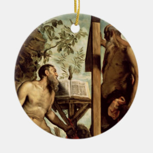 St Andrew und St Jerome Keramik Ornament