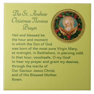 St. Andrew Weihnachts-Novene-Gebets-Keramikfliese Fliese