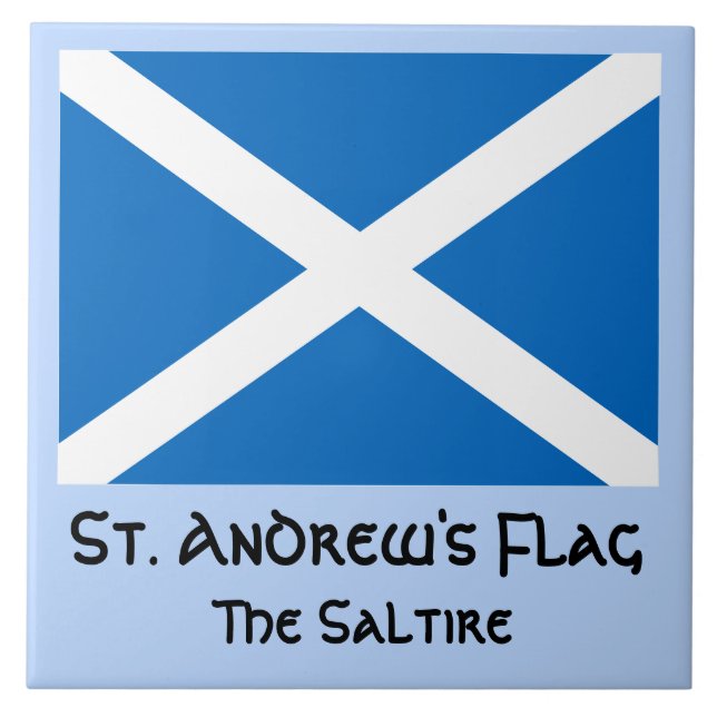 St. Andrew's Flagge, Saltire oder Flagge Schottlan Fliese (Vorderseite)