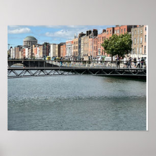 St Andrew's River Liffey Dublin Irland Europa Poster