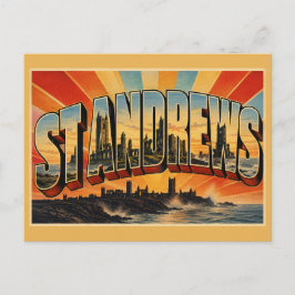 St Andrews Schottland Vintage Reise Kunst Postkarte