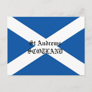 St. Andrews Scotland-Flagge Postkarte