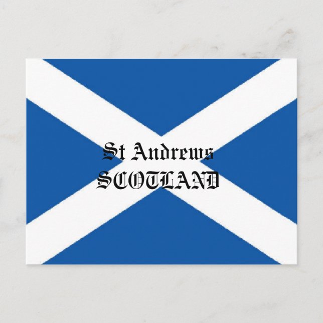 St. Andrews Scotland-Flagge Postkarte (Vorderseite)