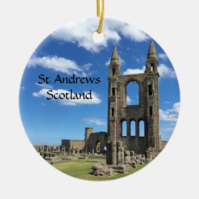 St Andrews Scotland Kathedrale Saint Andrew Keramik Ornament (Vorne)