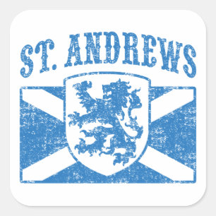 St. Andrews Scotland Quadratischer Aufkleber