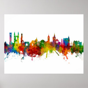St Andrews Scotland Skyline Poster