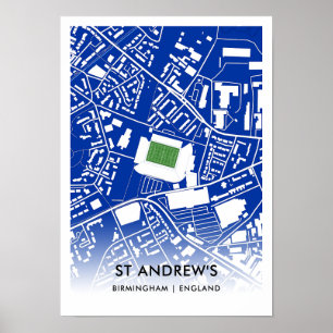 St Andrew's Stadium Poster - Zuhause von Birmingha