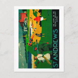 St. Andrews Vintag PosterEurope Postkarte