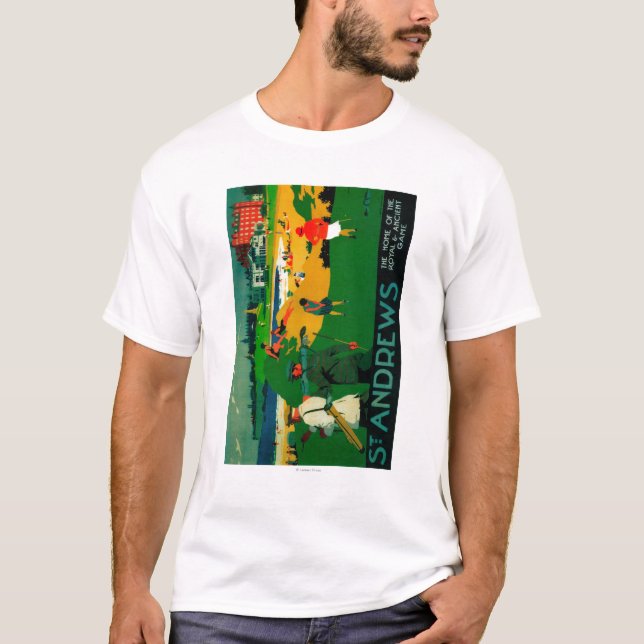 St Andrews Vintages PosterEurope T-Shirt (Vorderseite)
