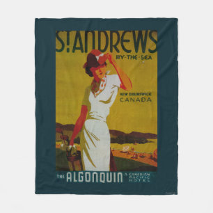 St AndrewsAlgonquin Vintages PosterEurope Fleecedecke