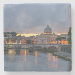 St. Angelo Bridge, Petersdom, Rom Steinuntersetzer