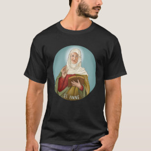 St. Anne Image Schutzheilige Kindermütter Katze T-Shirt