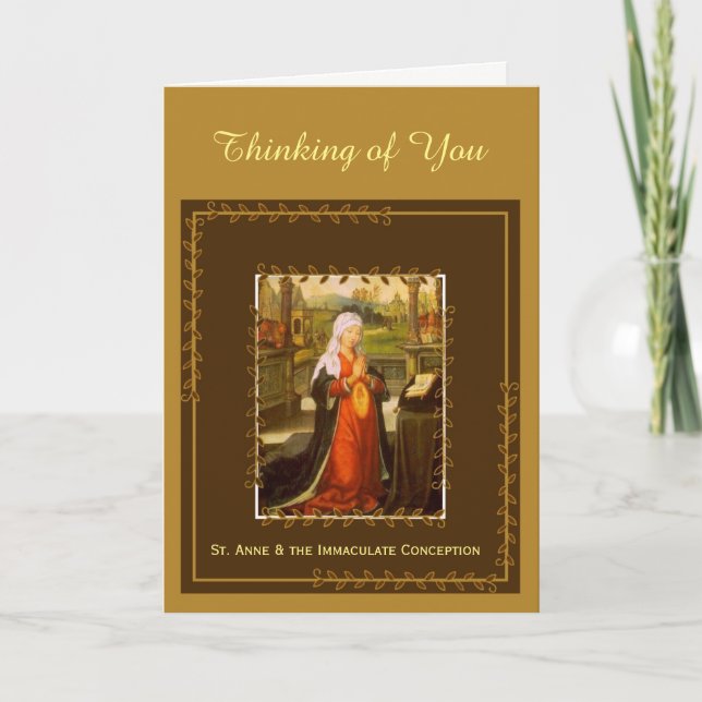 St. Anne & Immakulate Empfängnis Mary Karte (Vorderseite)
