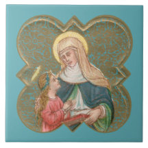 St. Anne und BVM in einer Barbed Quatrefolie (BK67