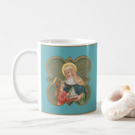 St. Anne und BVM in einer Barbed Quatrefolie (BK67 Kaffeetasse