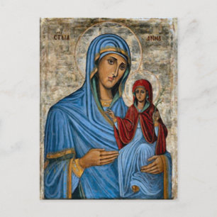 St. Anne und das orthodoxe Theotokos-Christliche I Postkarte