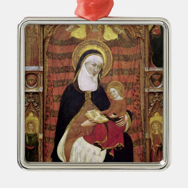 St Anne und die Jungfrau Silbernes Ornament (Vorne)