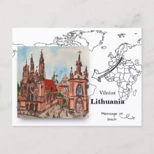 St. Annen-Kirche, Vilnius, Litauen Postkarte
