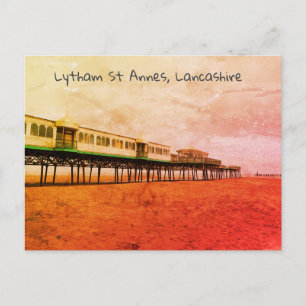 St Annes Viktorianisch Pier in Lancashire, Postkar Postkarte