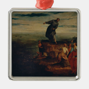 St Anthony, das zu den Fischen, c.1580 predigt Ornament Aus Metall