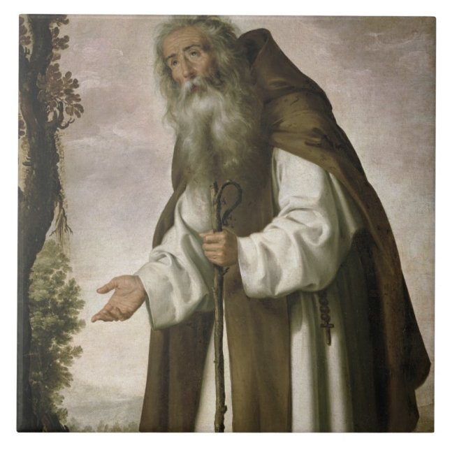 St Anthony entmutigte, 1640 (Öl auf Leinwand) Fliese (Vorderseite)