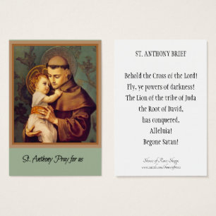 St Anthony heiliger Karten Paduas