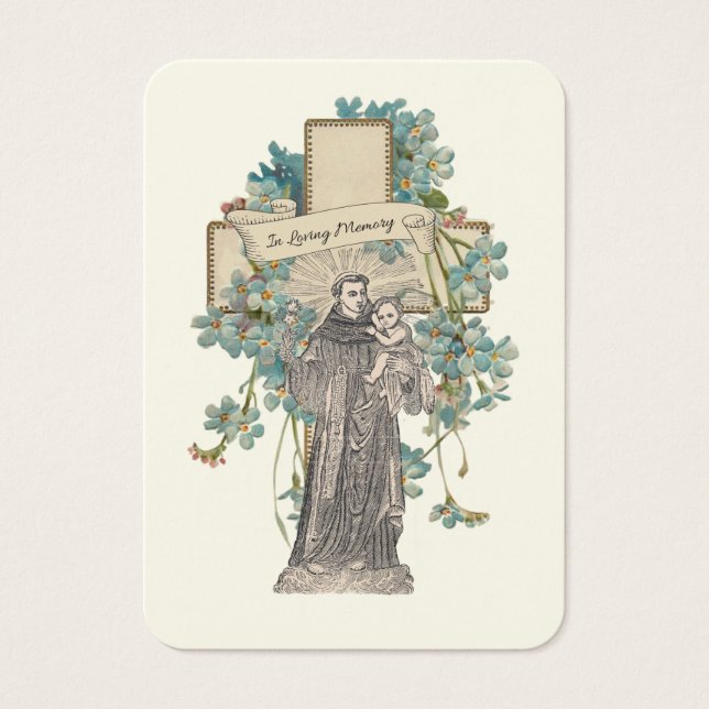 ST. ANTHONY Katholische Beerdigungskarte (Vorderseite)