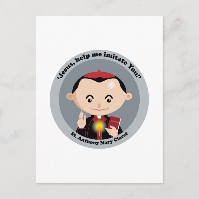 St. Anthony Mary Claret Postkarte (Vorderseite)