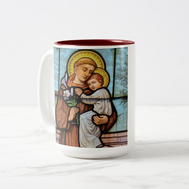 St. Anthony mit baby Jesus Coffee Tasse (Vorderseite Links)